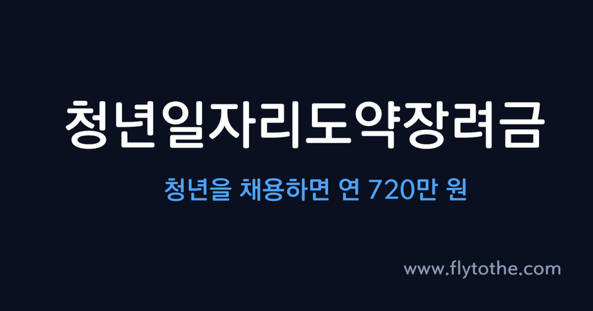 청년일자리도약장려금 —  청년을 채용하면 연 720만 원